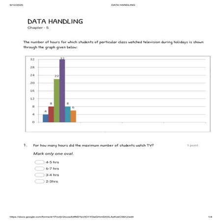 Data handling - WORKSHEET | PDF