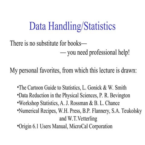 Comprehensive Guide to Data Handling and Statistical Analysis in ...