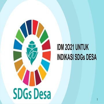 Data IDM 2021 untuk Indikasi SDGs DESA