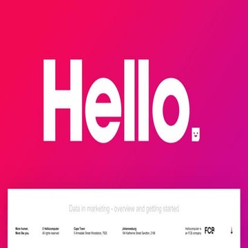 Data in marketing - an overview of applications and requirements