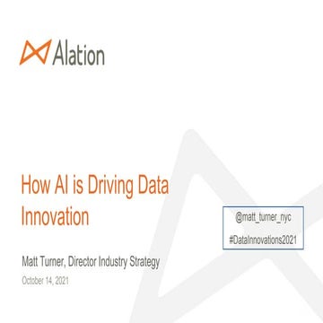 How Data is Driving AI Innovation | PPTX | Databases | Computer ...
