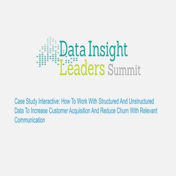 Data Insight Leaders Summit Barcelona 2017
