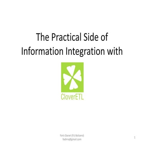 Data Integration with CloverETL
