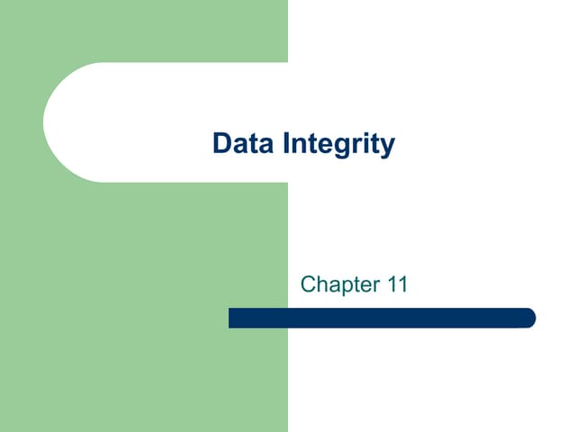 Data integrity