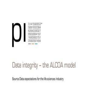 Data Integrity - the ALCOA model