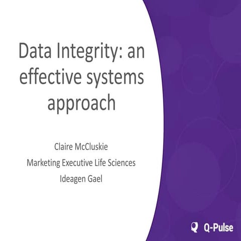 Q-Pulse & Data Integrity