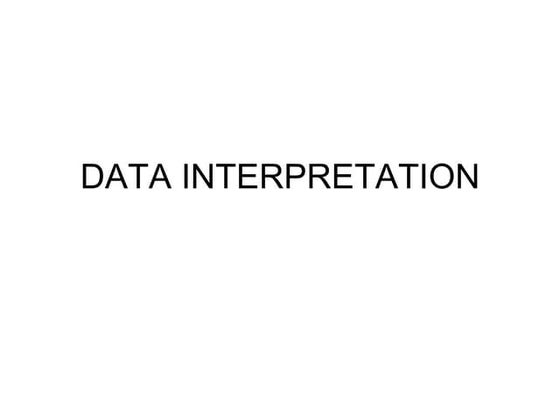Analysis and interpretation of data | PPT