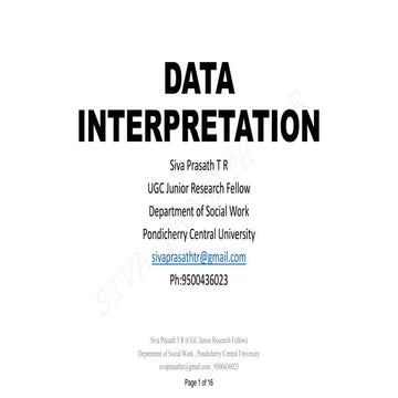 Data interpretation with Examples discussed