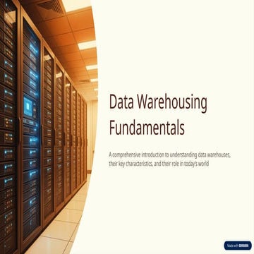 Data warehousing | PPTX