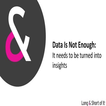 Data is not enough 