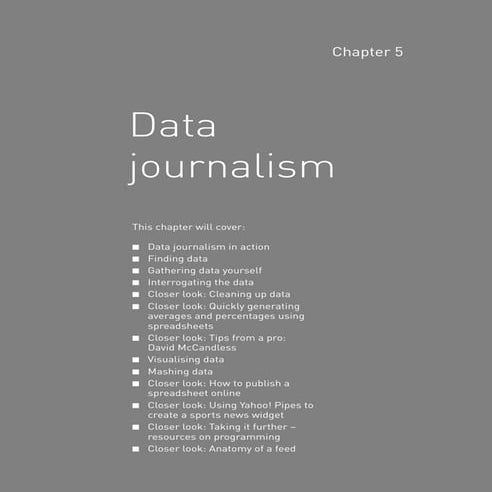 Data Journalism: chapter from Online Journalism Handbook first edition