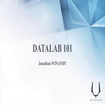 Datalab 101 (Hadoop, Spark, ElasticSearch) par Jonathan Winandy - Paris Spark...