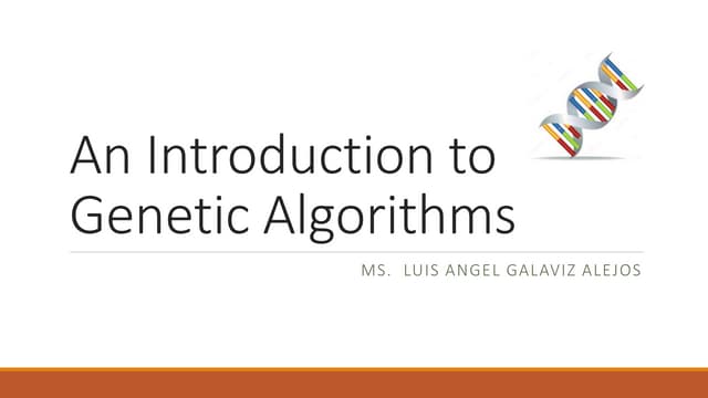 Meetup Julio Algoritmos Genéticos