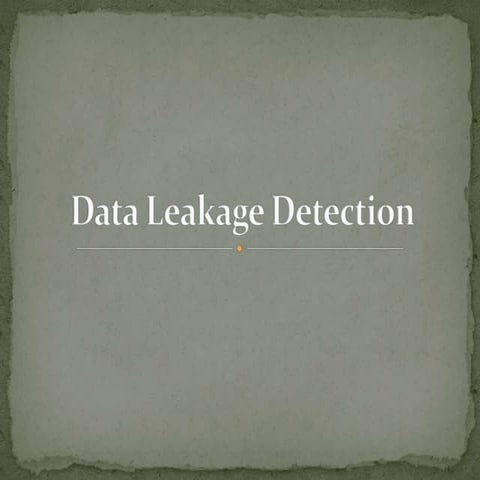 Data leakage detection