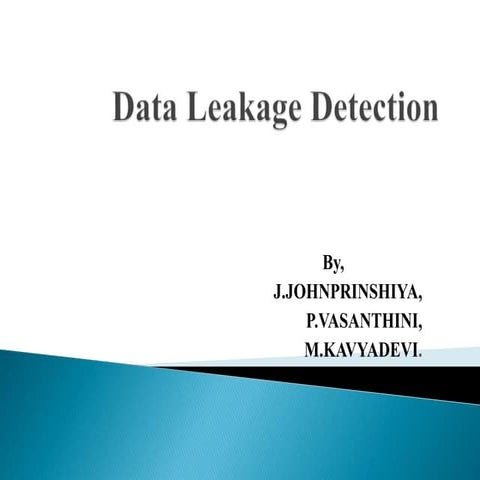 Data leakage detection | PPTX