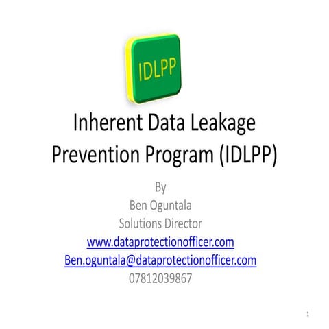 Data Leakage Prevention