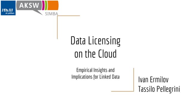 Data Licensing on the Cloud - Empirical Insights and Implications for Linked ...