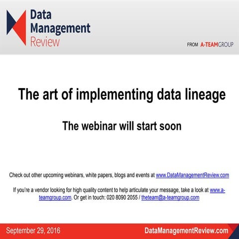 The art of implementing data lineage