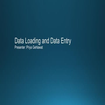 Data Loading and Data Entry_Katalyst HLS