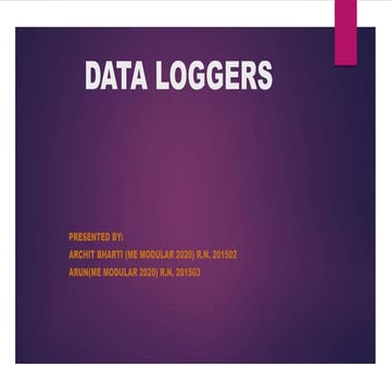 Data loggers 