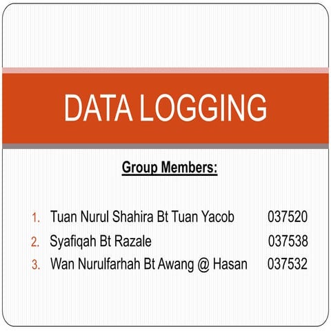 Data logging (rate of reaction)