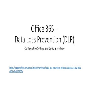 Office 365 Data Loss Prevention