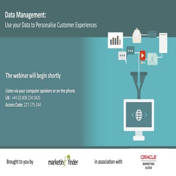 Data Management: Use your Data to Personalise Customer Experiences