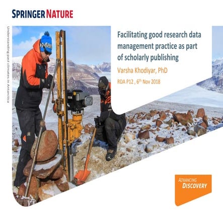 Facilitating good research data management practice as part of scholarly publ...