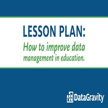 Lesson plan: How to improve data management in education