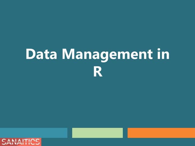 Data Management in R