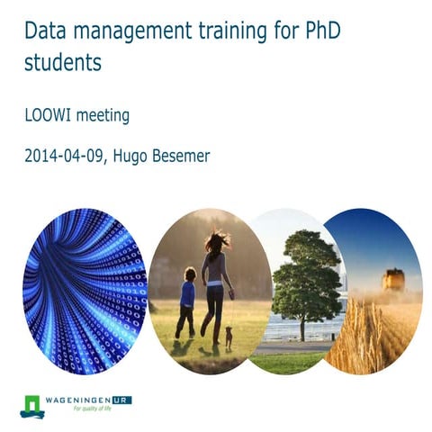Data management training for phd students