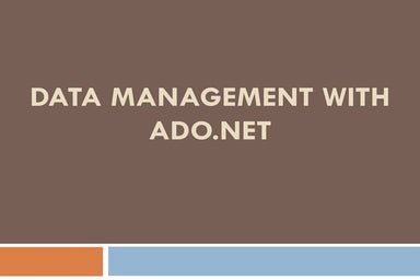 Data management with ado