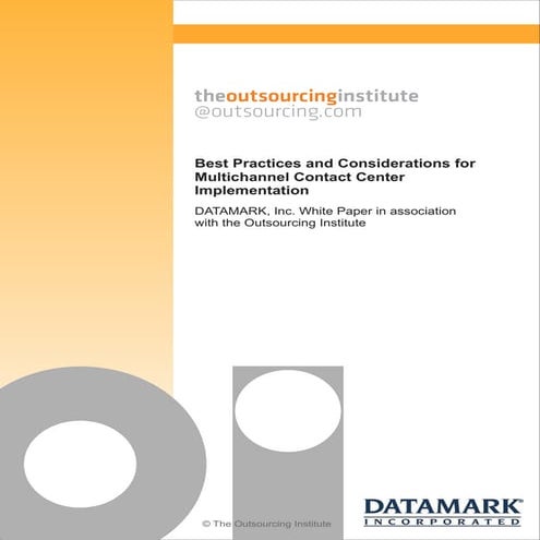 Customer Contact Center Best Practices and Considerations White Paper