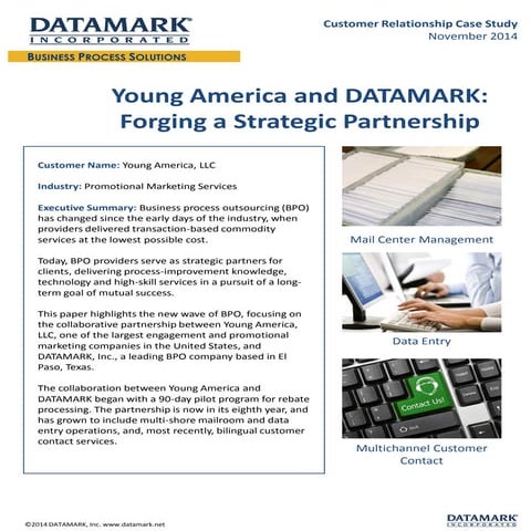 Young America and DATAMARK: Forging a Strategic Partnership