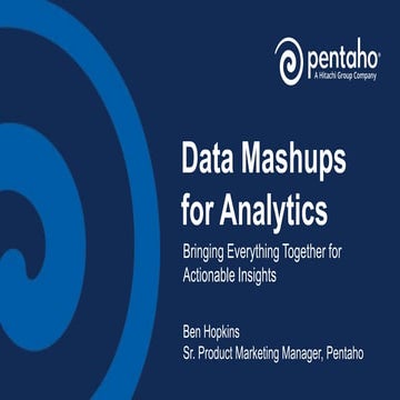 Data Mashups for Analytics