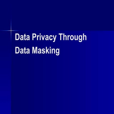 Data masking in sas