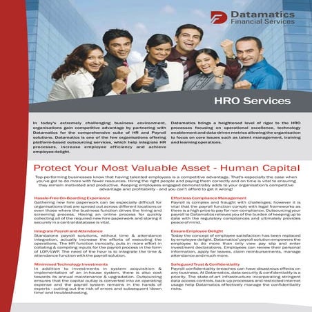 Datamatics BPO HRO Services Corporate Brochure