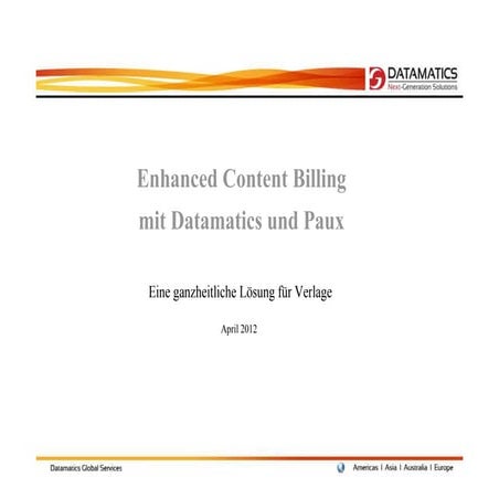 Datamatics Enhanced Content Billing