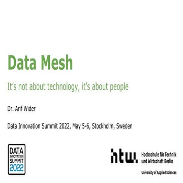 Data Mesh - It's not about technology, it's about people