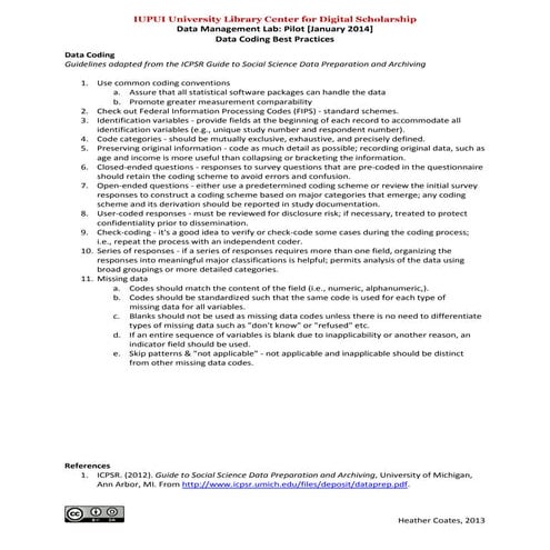Data Management Lab: Session 3 Data Coding Best Practices