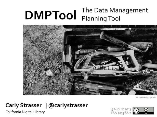 Data Management Planning for ESA 2013