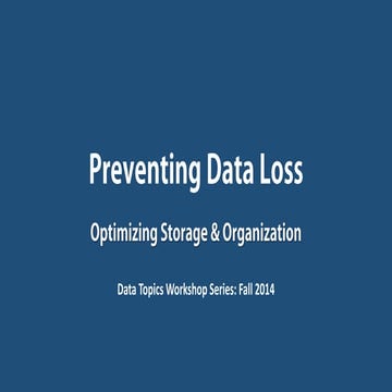 Preventing data loss