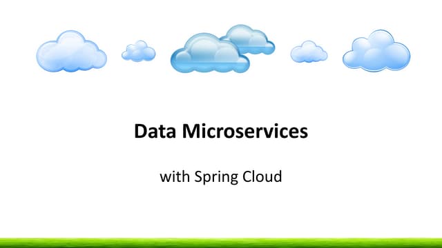 Data Microservices with Spring Cloud