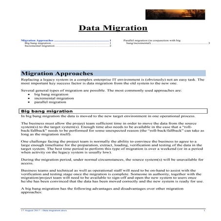 Data migration