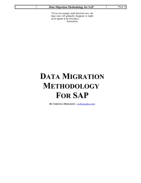 Data migration methodology_for_sap_v01a