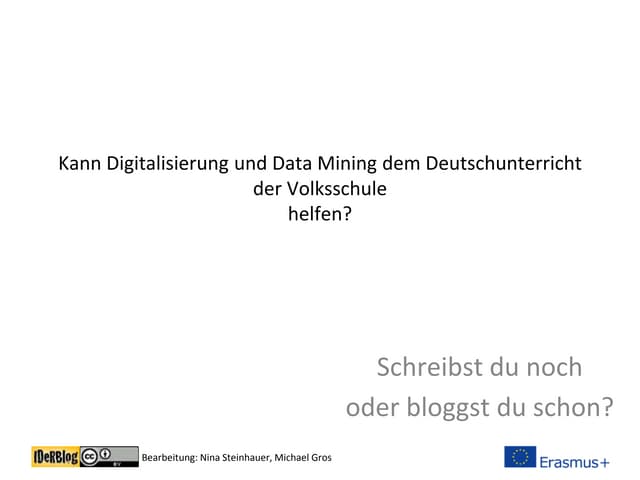 Datamining im Deutschunterricht der Volksschule