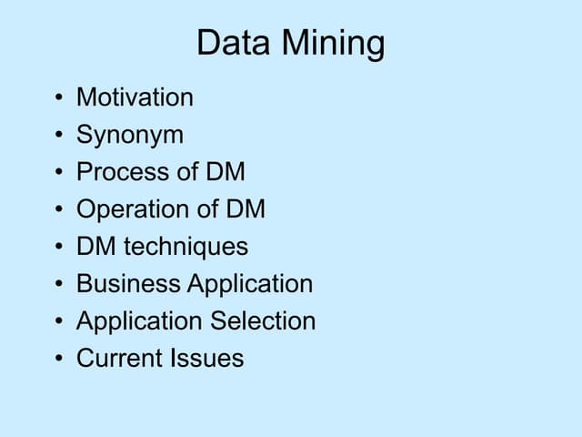 Artificial Intelligence: Data Mining