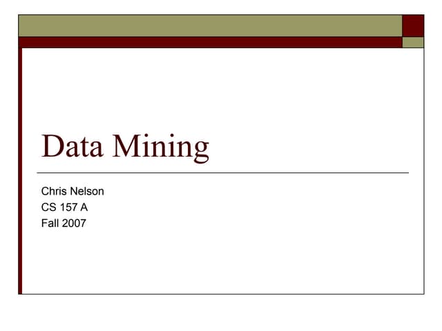 Data mining