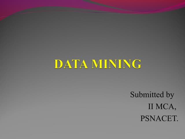 Data mining