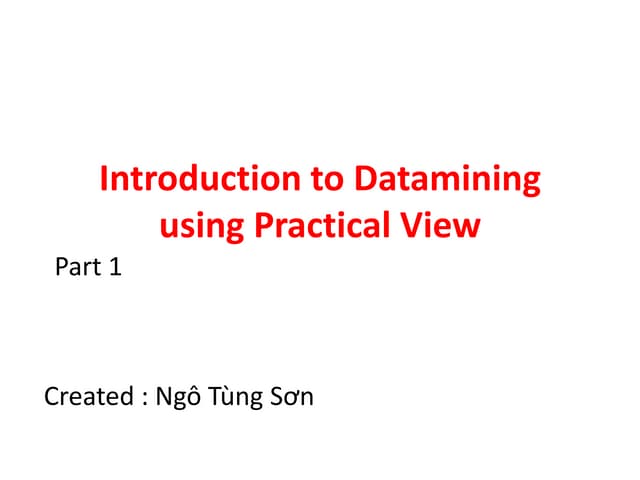 Introduction to Datamining Concept and Techniques